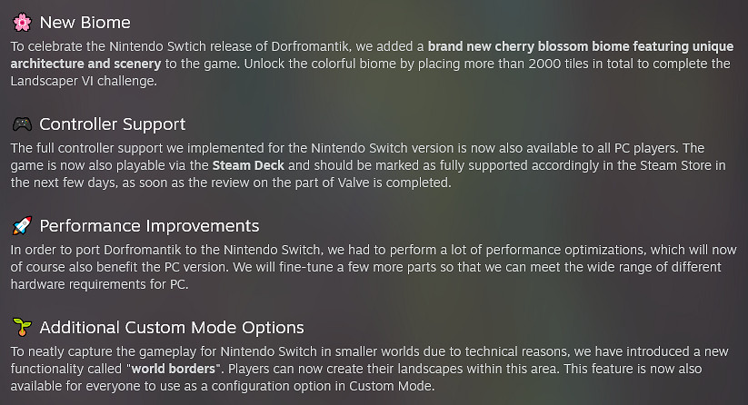 建造策略《築夢頌》PC新增和風櫻花地形和搖桿支援 建造策略《築夢頌》PC新增和風櫻花地形和搖桿支援