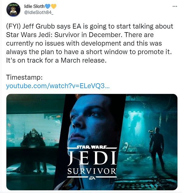 傳聞《星際大戰絕地 倖存者》明年3月發售 12月會官宣 傳聞《星際大戰絕地 倖存者》明年3月發售 12月會官宣