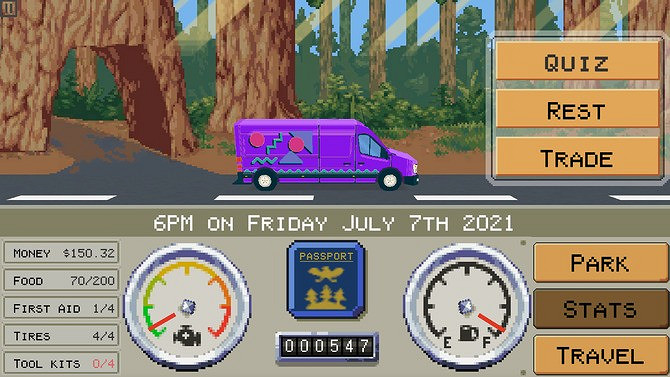 像素風公路旅行《The Van Game》登陸Steam 橫穿北美
