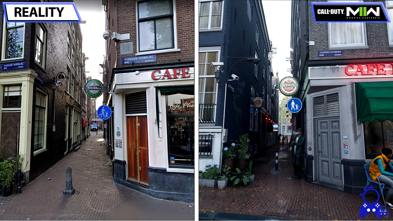 《決勝時刻19：現代戰爭2》阿姆斯特丹遊戲與現實對比