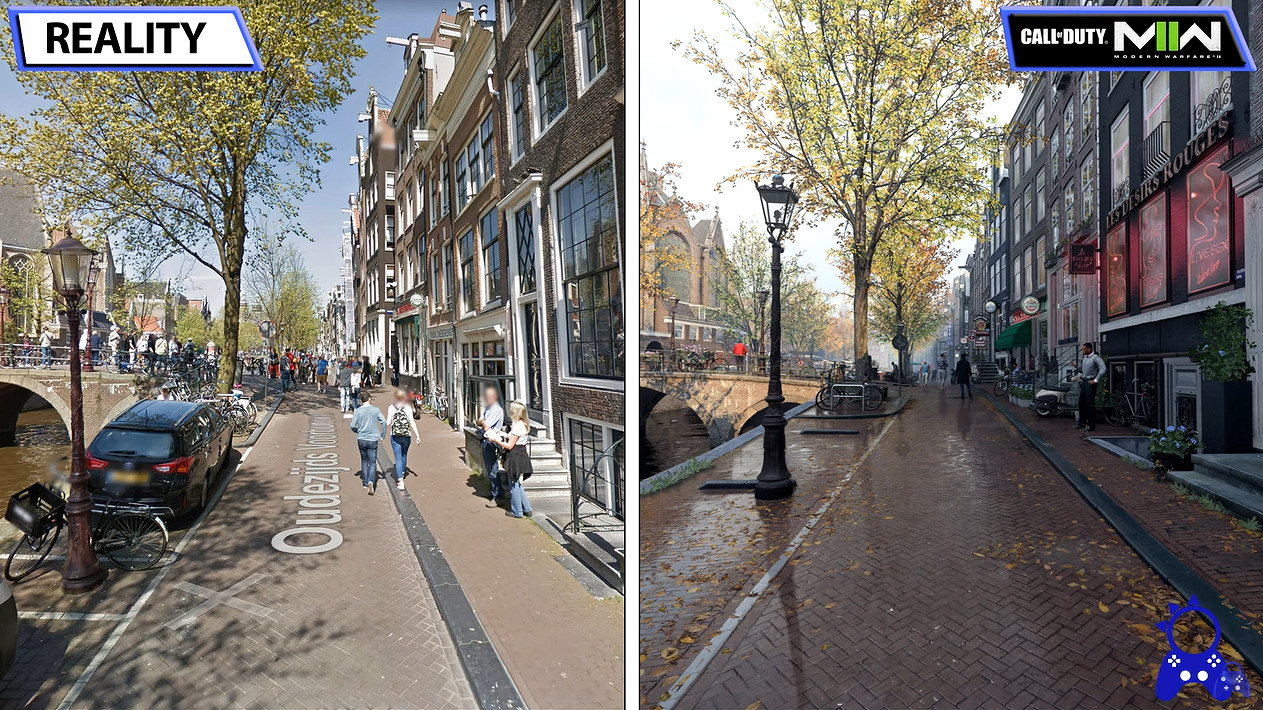 《決勝時刻19：現代戰爭2》阿姆斯特丹遊戲與現實對比