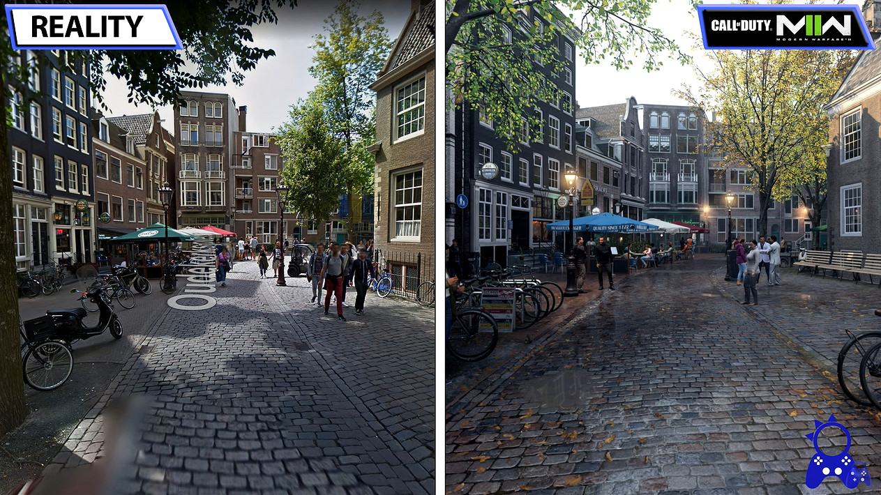 《決勝時刻19：現代戰爭2》阿姆斯特丹遊戲與現實對比