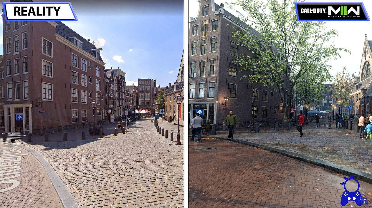 《決勝時刻19：現代戰爭2》阿姆斯特丹遊戲與現實對比