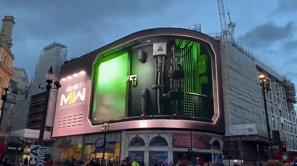 《COD19》裸眼3D廣告亮相倫敦廣場 玩家卻紛紛吐槽