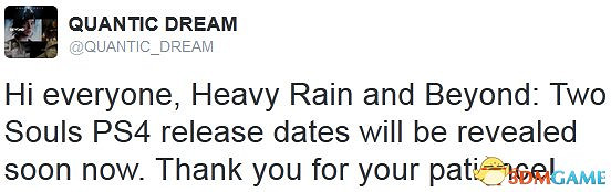 《暴雨》和《超能殺機：兩個靈魂》PS4版發售日期很快會發布