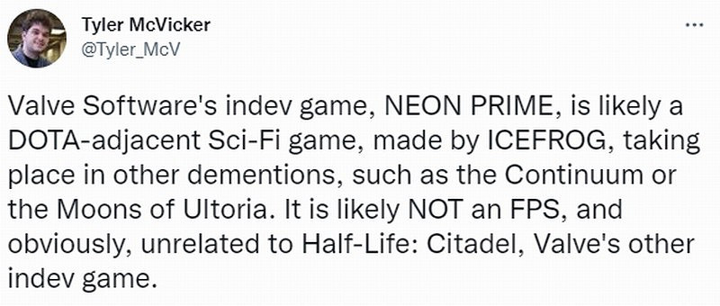 網傳V社新作《NEON PRIME》是Dota2衍生 冰蛙開發 網傳V社新作《NEON PRIME》是Dota2衍生 冰蛙開發