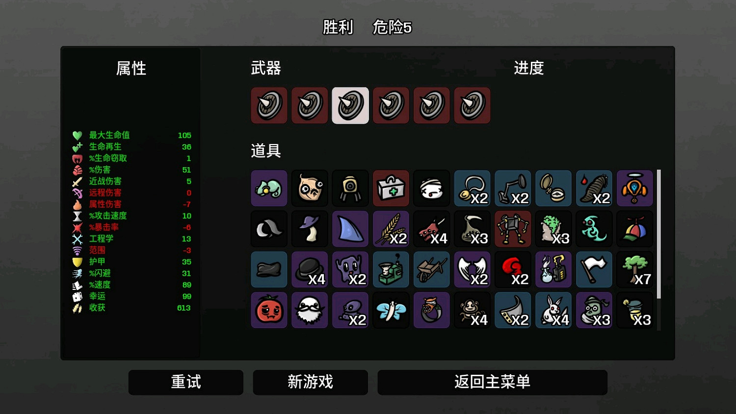 《Brotato》全角色使用點評 人物選擇指南