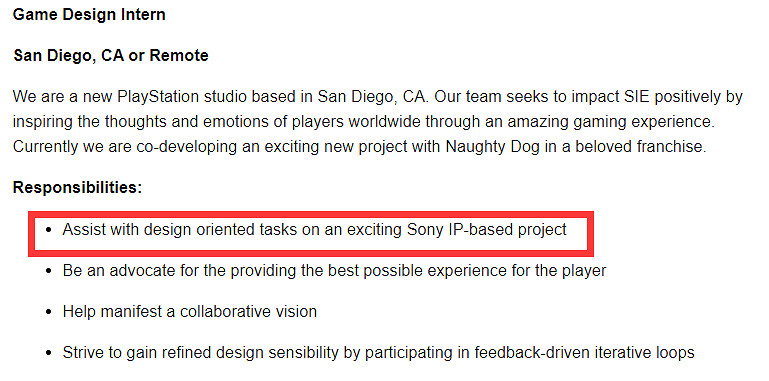 《神秘海域》新作？索尼組建新3A工作室與頑皮狗合作！