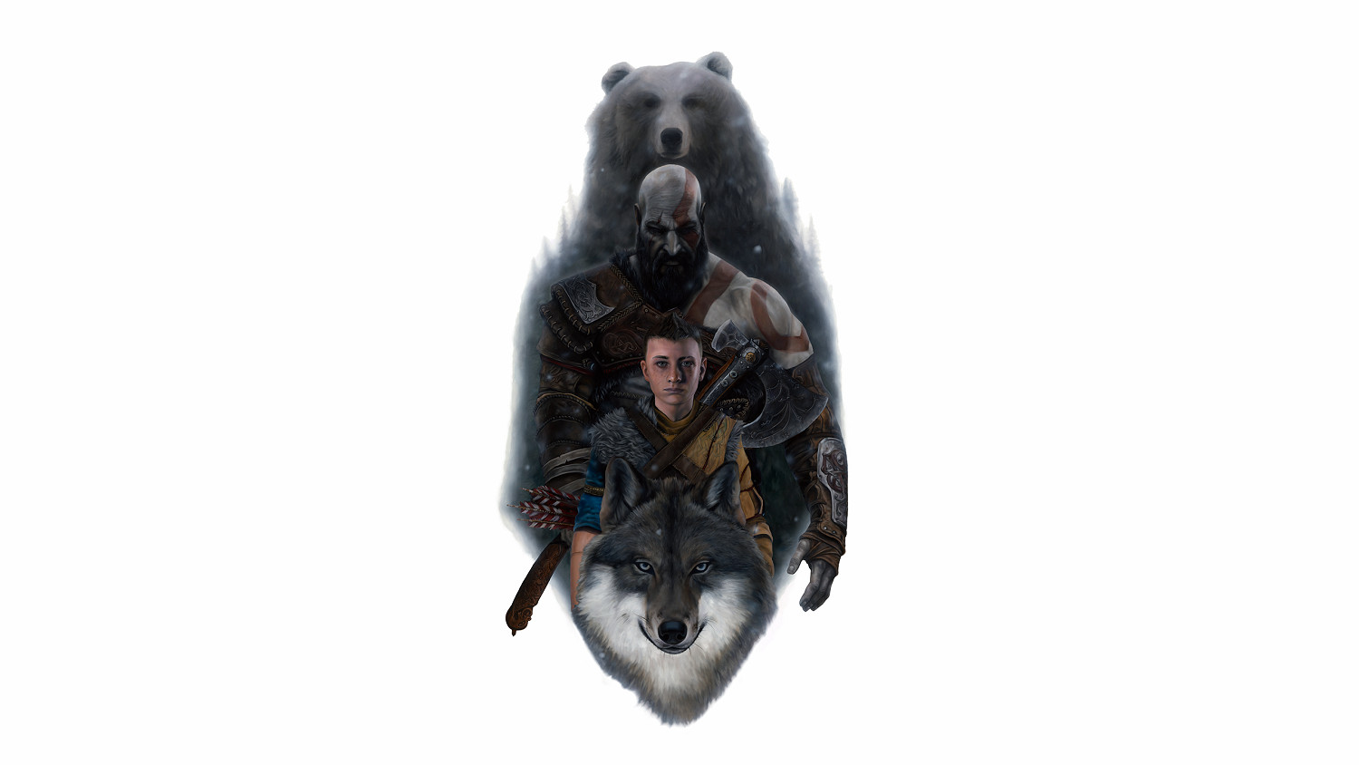 索尼官方發布《戰神5諸神黃昏》五大家族肖像壁紙圖! 索尼官方發布《戰神5諸神黃昏》五大家族肖像壁紙圖!