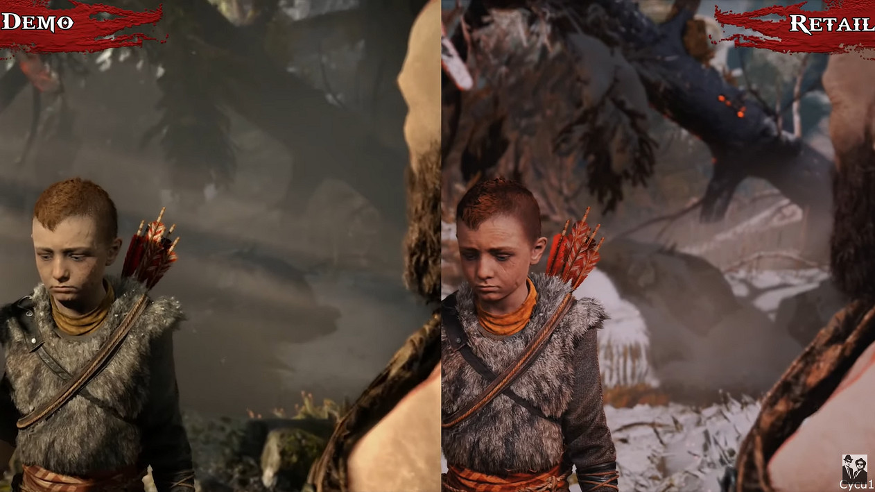 《戰神》2016年E3展示與最終版本對比 細節提升明顯! 《戰神》2016年E3展示與最終版本對比 細節提升明顯!