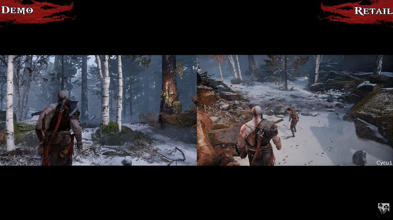 《戰神》2016年E3展示與最終版本對比 細節提升明顯! 《戰神》2016年E3展示與最終版本對比 細節提升明顯!