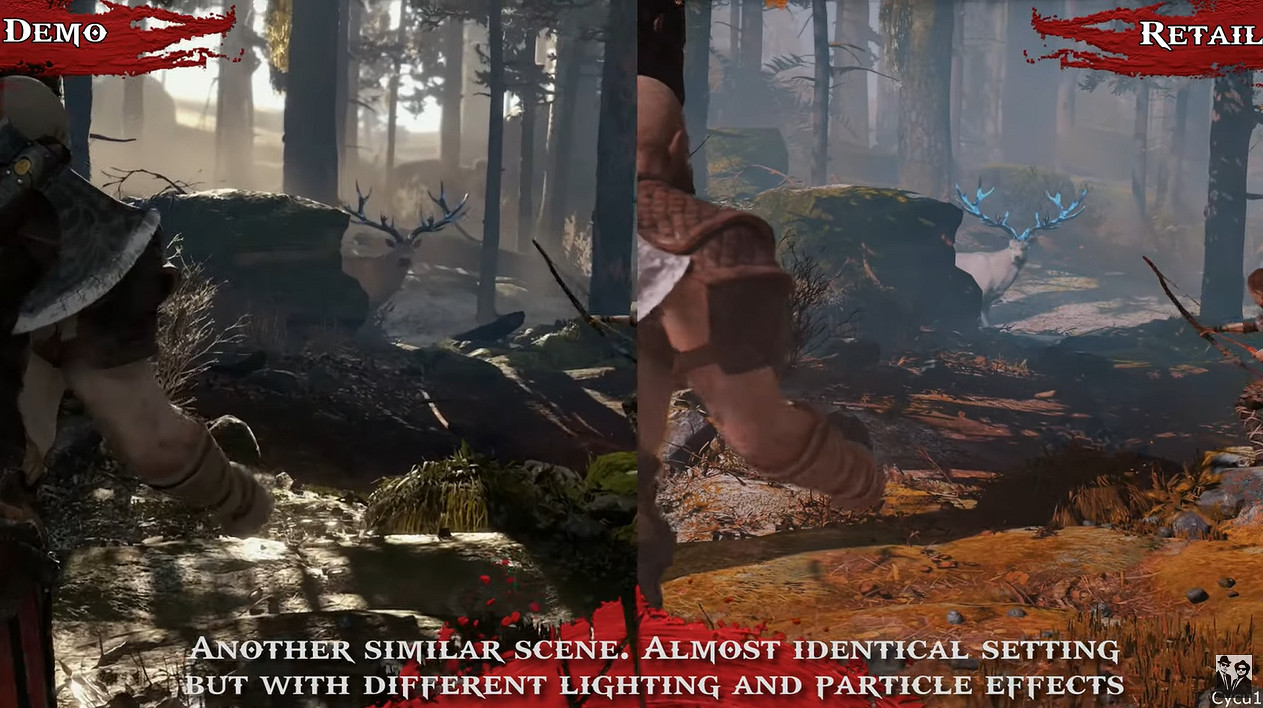 《戰神》2016年E3展示與最終版本對比 細節提升明顯! 《戰神》2016年E3展示與最終版本對比 細節提升明顯!