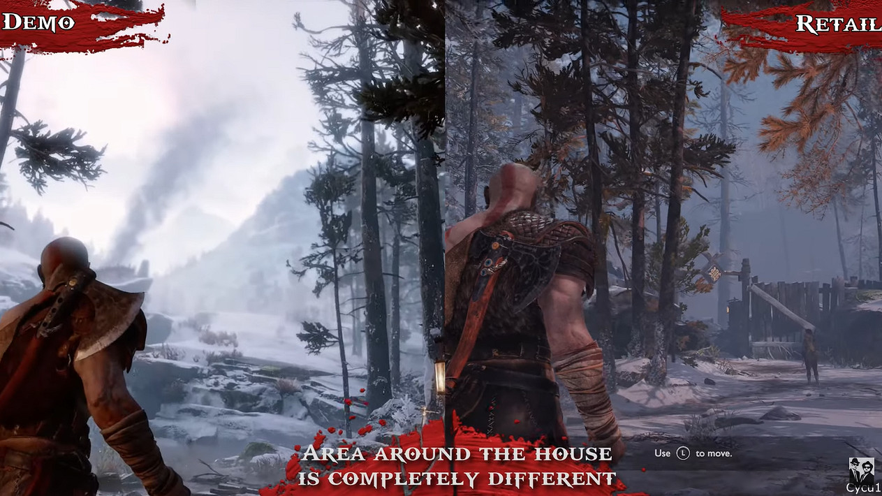 《戰神》2016年E3展示與最終版本對比 細節提升明顯! 《戰神》2016年E3展示與最終版本對比 細節提升明顯!