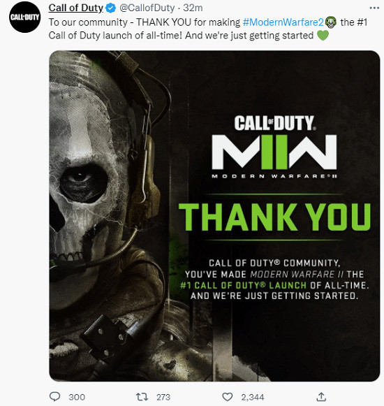 《決勝時刻19》發售三天內銷售額達8億 破歷史記錄！