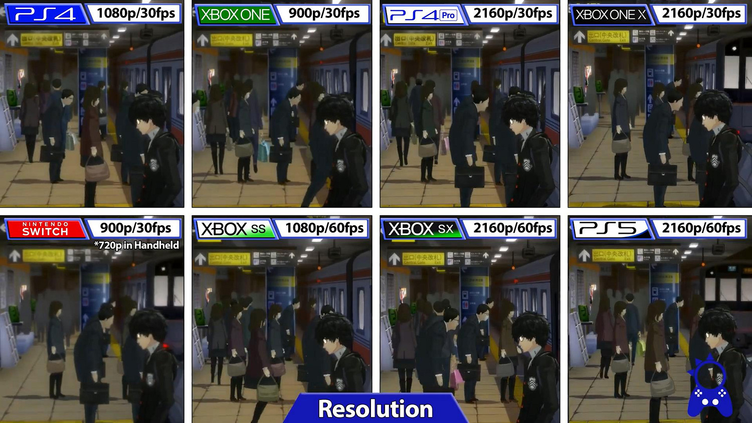 《女神異聞錄5R》8個平台畫面效果對比：NS/PS/Xbox