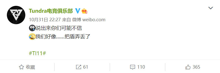 DOTA2 TI新科冠軍Tundra：不小心把冠軍盾弄丟了