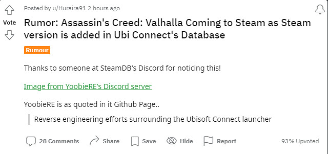 育碧の野心？傳聞《刺客教條：維京紀元》將登陸Steam