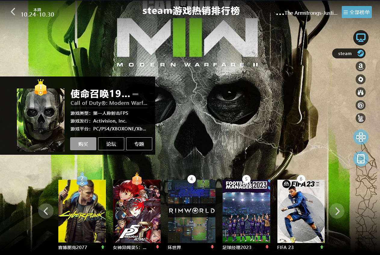 10.24-10.30全球遊戲銷量榜:《Cod19》各平台表現優秀 10.24-10.30全球遊戲銷量榜:《Cod19》各平台表現優秀