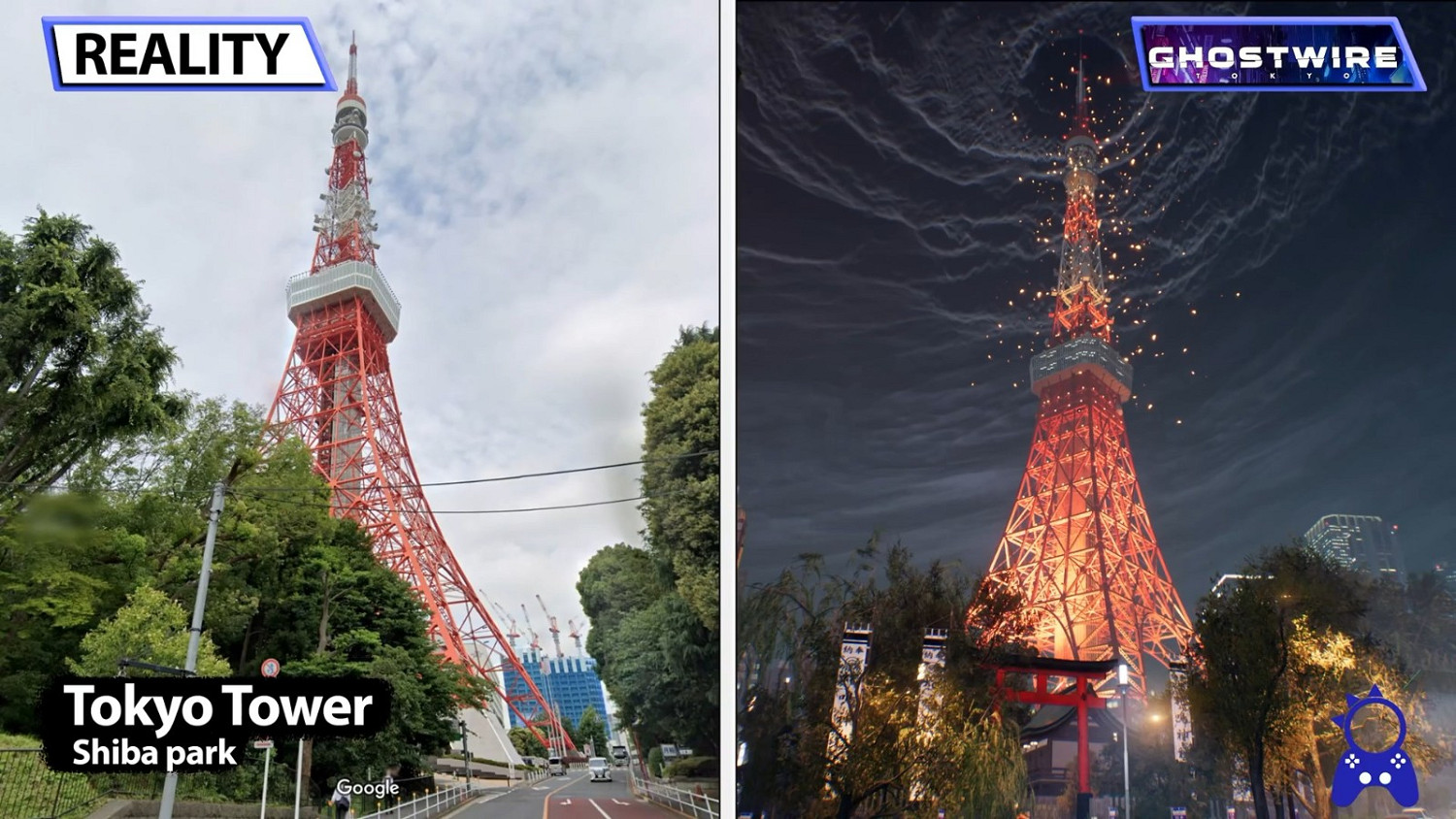 《幽靈線:東京》遊戲和現實世界對比影片 《幽靈線:東京》遊戲和現實世界對比影片