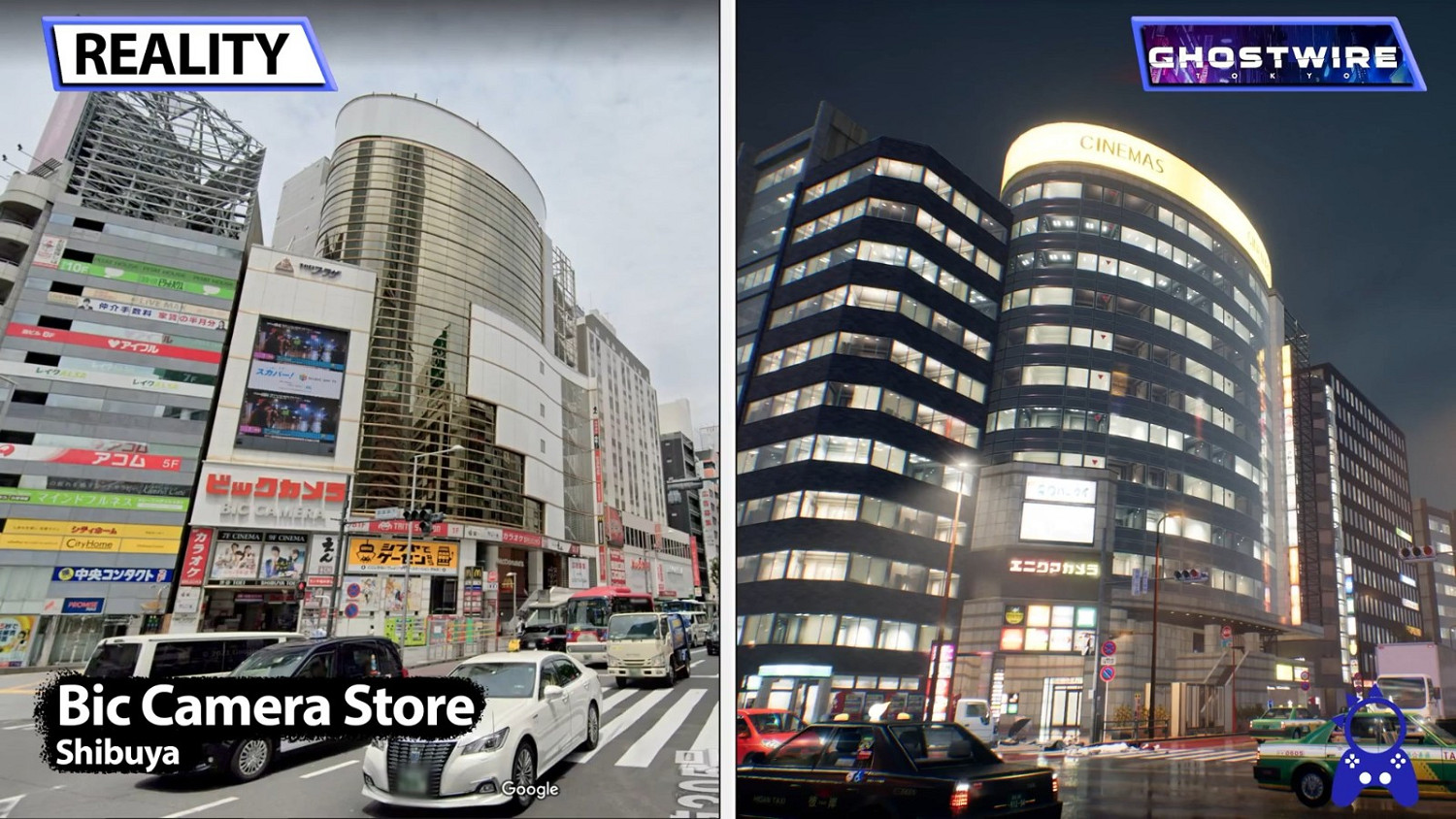 《幽靈線:東京》遊戲和現實世界對比影片 《幽靈線:東京》遊戲和現實世界對比影片