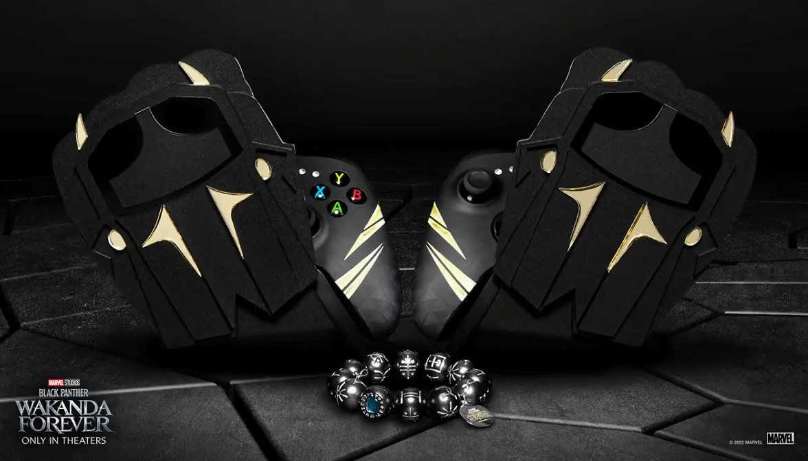 《黑豹2》女主開箱主題限定版Xbox主機:瓦坎達風格! 《黑豹2》女主開箱主題限定版Xbox主機:瓦坎達風格!