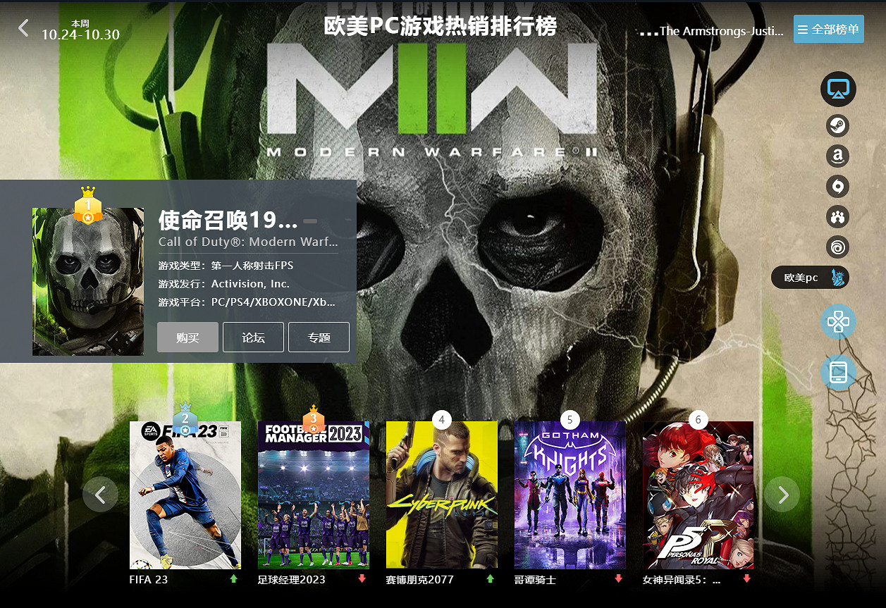 10.24-10.30全球遊戲銷量榜:《Cod19》各平台表現優秀 10.24-10.30全球遊戲銷量榜:《Cod19》各平台表現優秀