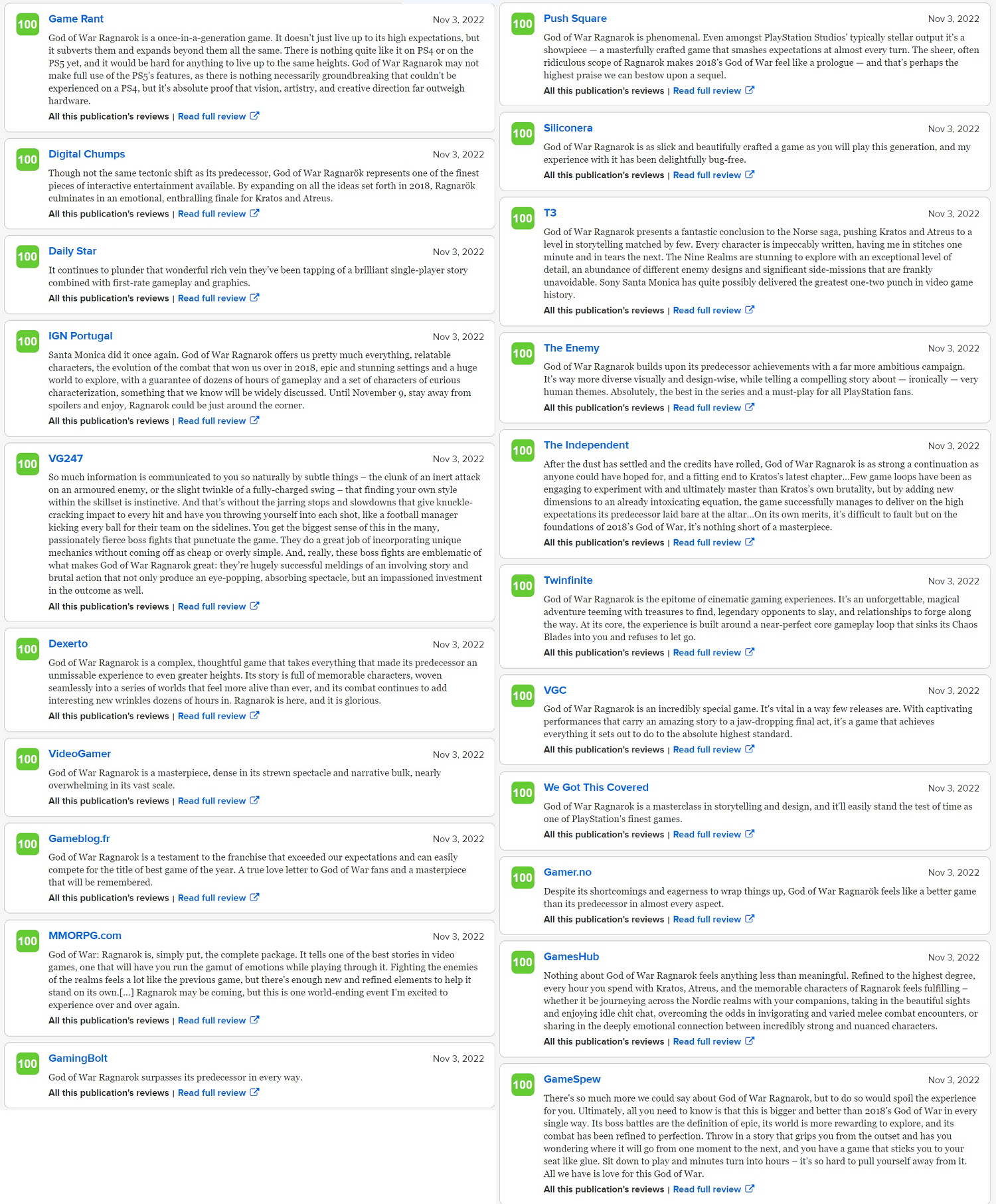 《戰神5》M站媒體均分94分！比前作更加偉大的傑作！