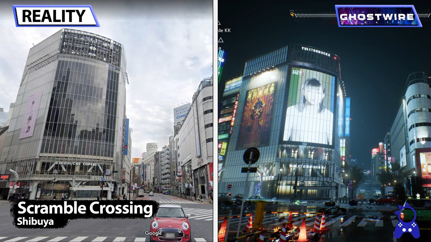 《幽靈線:東京》遊戲和現實世界對比影片 《幽靈線:東京》遊戲和現實世界對比影片