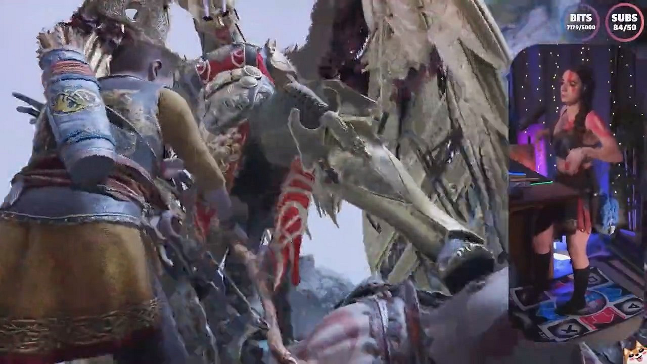 美女主播挑戰跳舞毯擊殺《戰神4》女武神:人麻了! 美女主播挑戰跳舞毯擊殺《戰神4》女武神:人麻了!