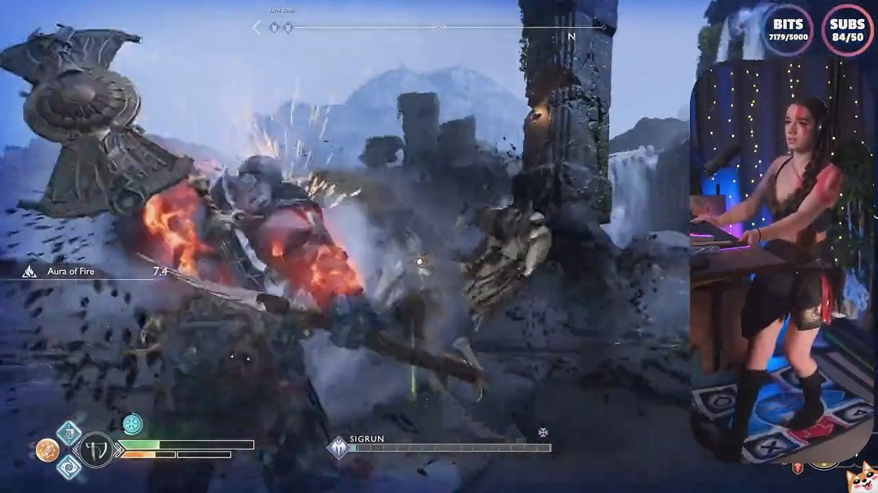 美女主播挑戰跳舞毯擊殺《戰神4》女武神:人麻了! 美女主播挑戰跳舞毯擊殺《戰神4》女武神:人麻了!