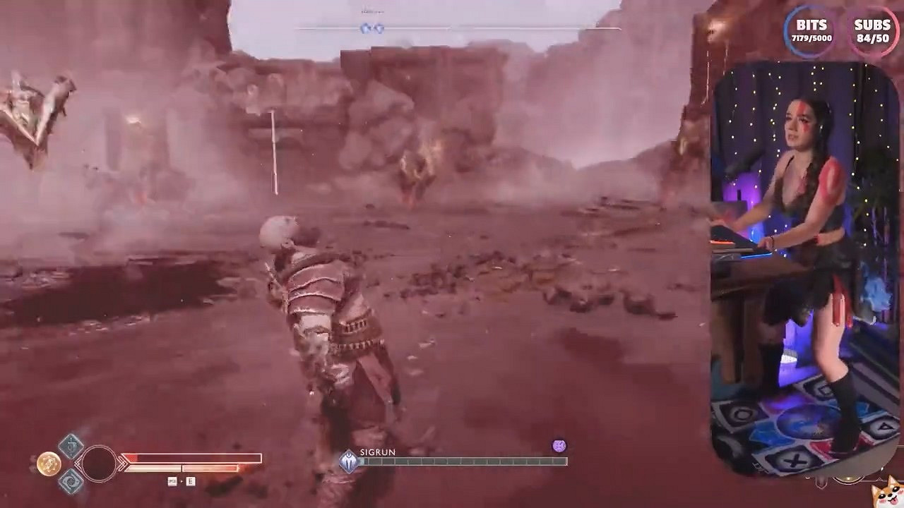 美女主播挑戰跳舞毯擊殺《戰神4》女武神:人麻了! 美女主播挑戰跳舞毯擊殺《戰神4》女武神:人麻了!