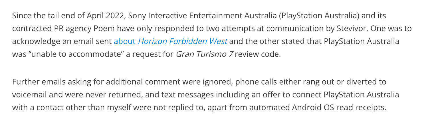 國外遊戲媒體自曝被索尼拉黑 起因或為給遊戲打低分