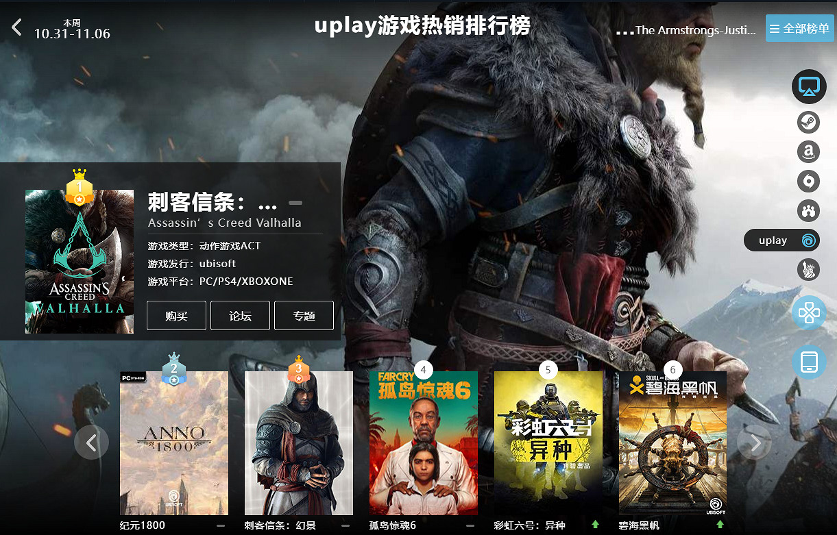 10.31-11.06全球遊戲銷量榜:《戰地1》史低銷量暴漲 10.31-11.06全球遊戲銷量榜:《戰地1》史低銷量暴漲