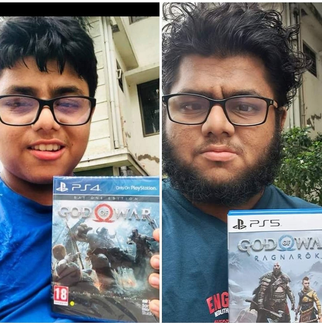 網友分享5年購買《戰神》對比照:歲月是把殺豬刀! 網友分享5年購買《戰神》對比照:歲月是把殺豬刀!