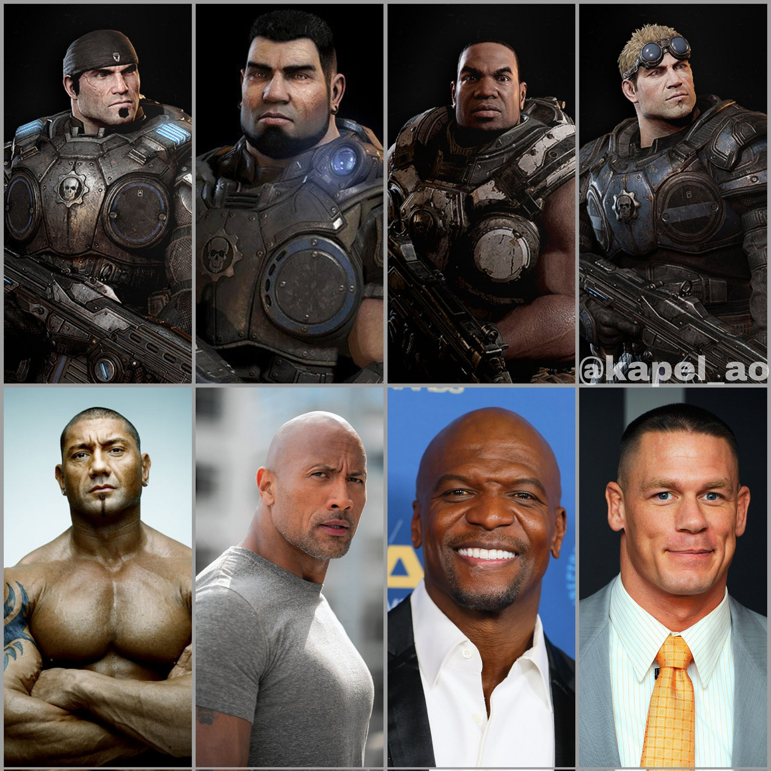 太像了!戴夫·巴提斯塔發布《戰爭機器》馬庫斯試妝照 太像了!戴夫·巴提斯塔發布《戰爭機器》馬庫斯試妝照