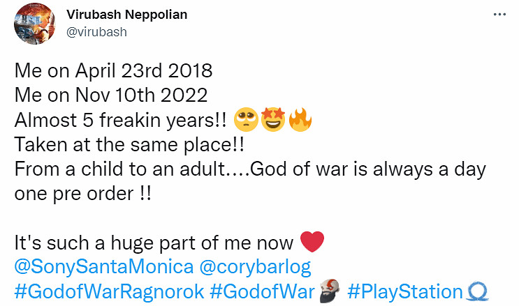 網友分享5年購買《戰神》對比照:歲月是把殺豬刀! 網友分享5年購買《戰神》對比照:歲月是把殺豬刀!