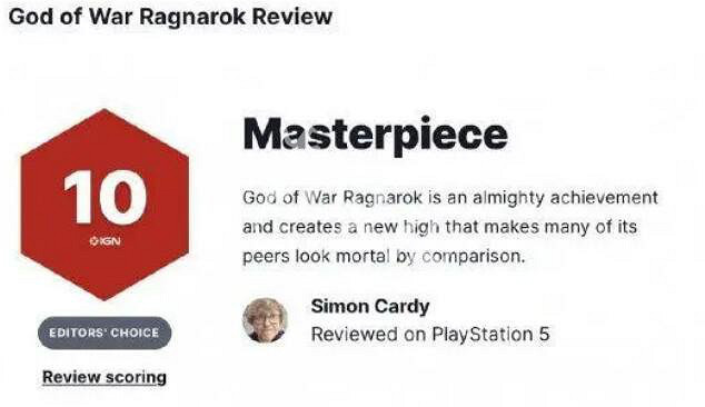 《戰神5》評分怎麽樣？遊戲評分相關說明