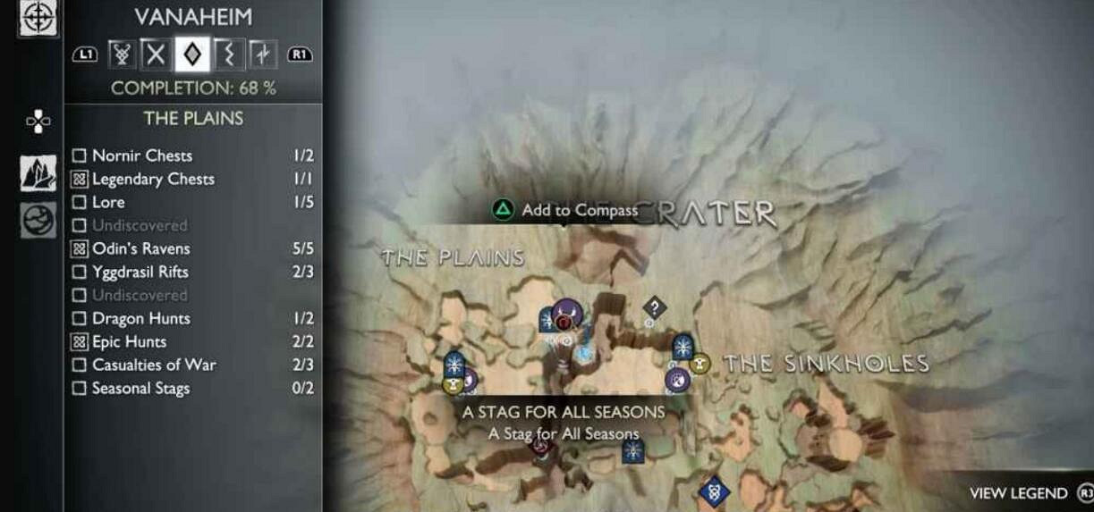 《戰神5》純粹之鹿在哪？支線任務四季雄鹿位置分布