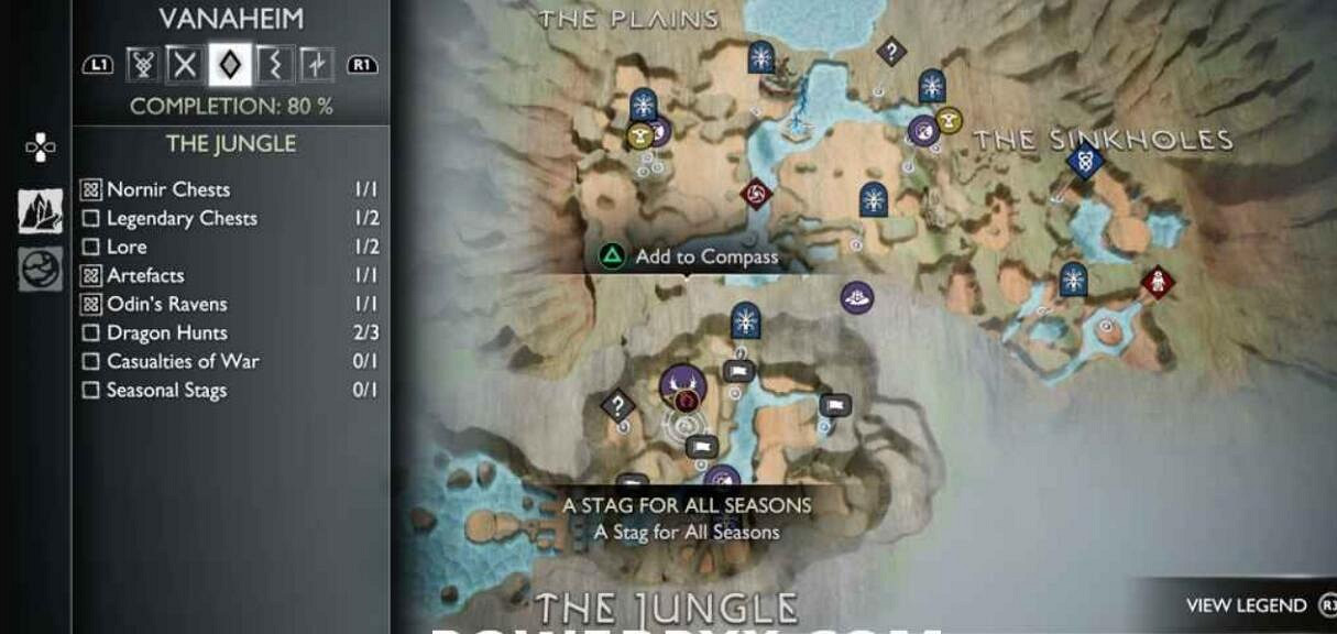 《戰神5》純粹之鹿在哪？支線任務四季雄鹿位置分布