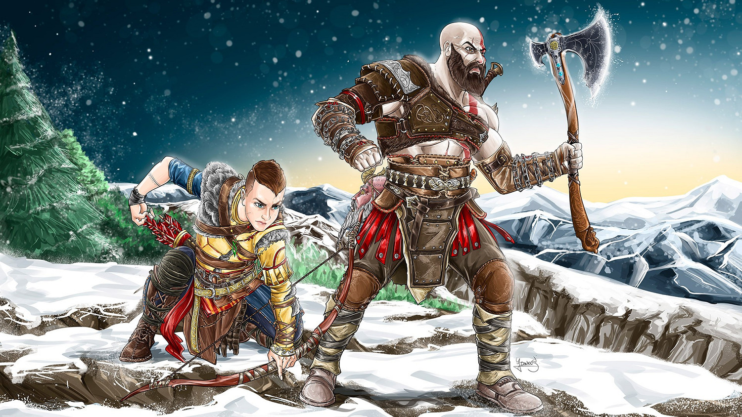 聖塔莫尼卡合作藝術家！《戰神：諸神黃昏》新壁紙！