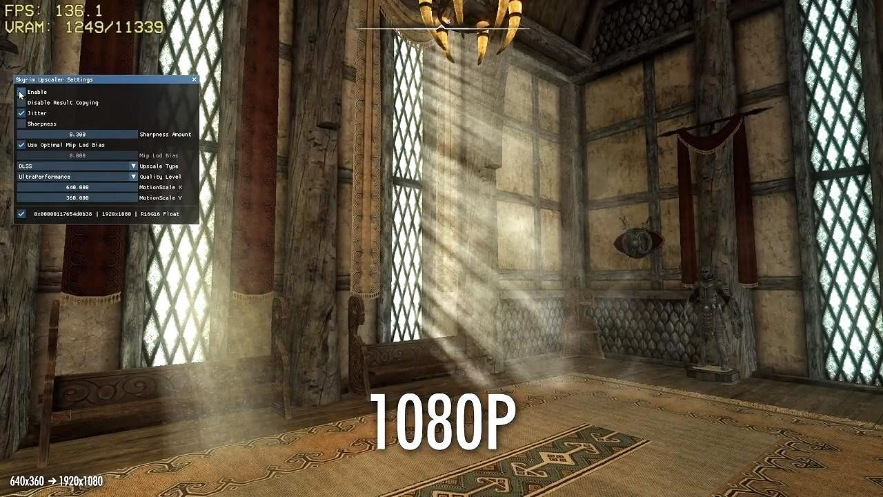 《上古卷軸5》超酷Mod展示 加入DLSS/FSR/XeSS支援