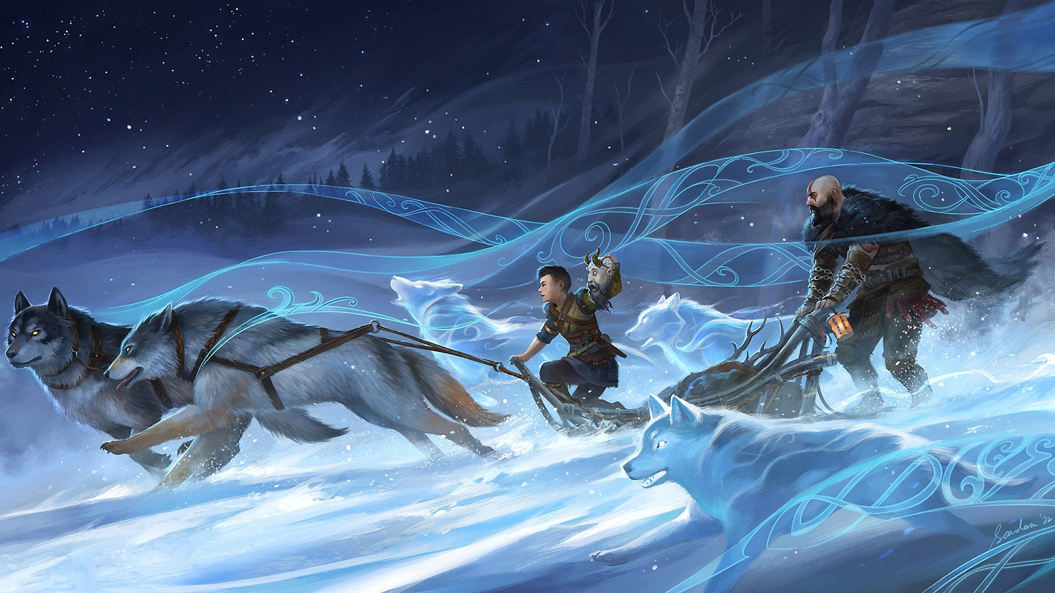 聖塔莫尼卡合作藝術家！《戰神：諸神黃昏》新壁紙！