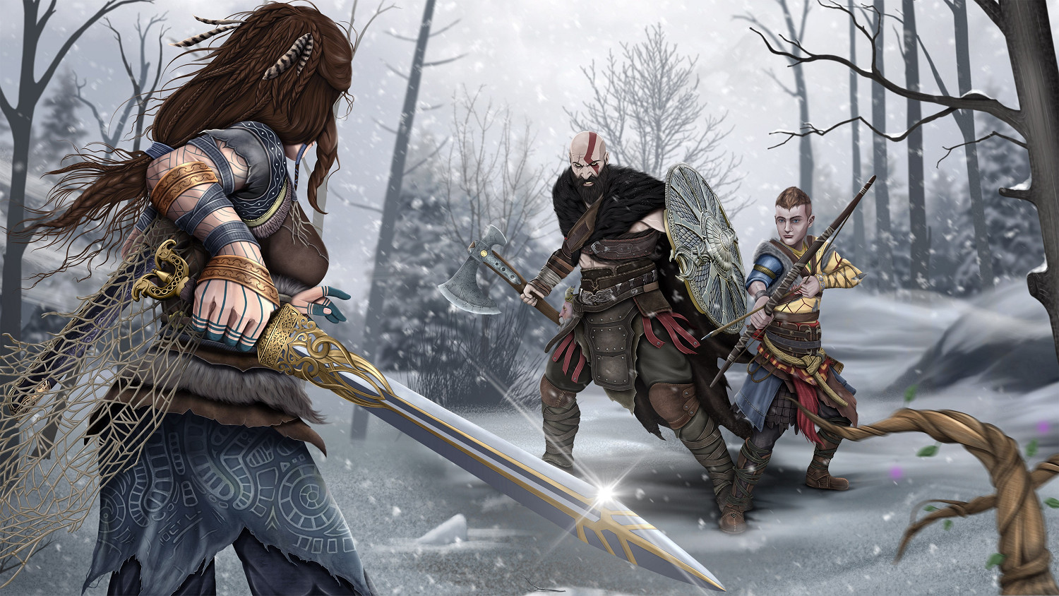 聖塔莫尼卡合作藝術家！《戰神：諸神黃昏》新壁紙！