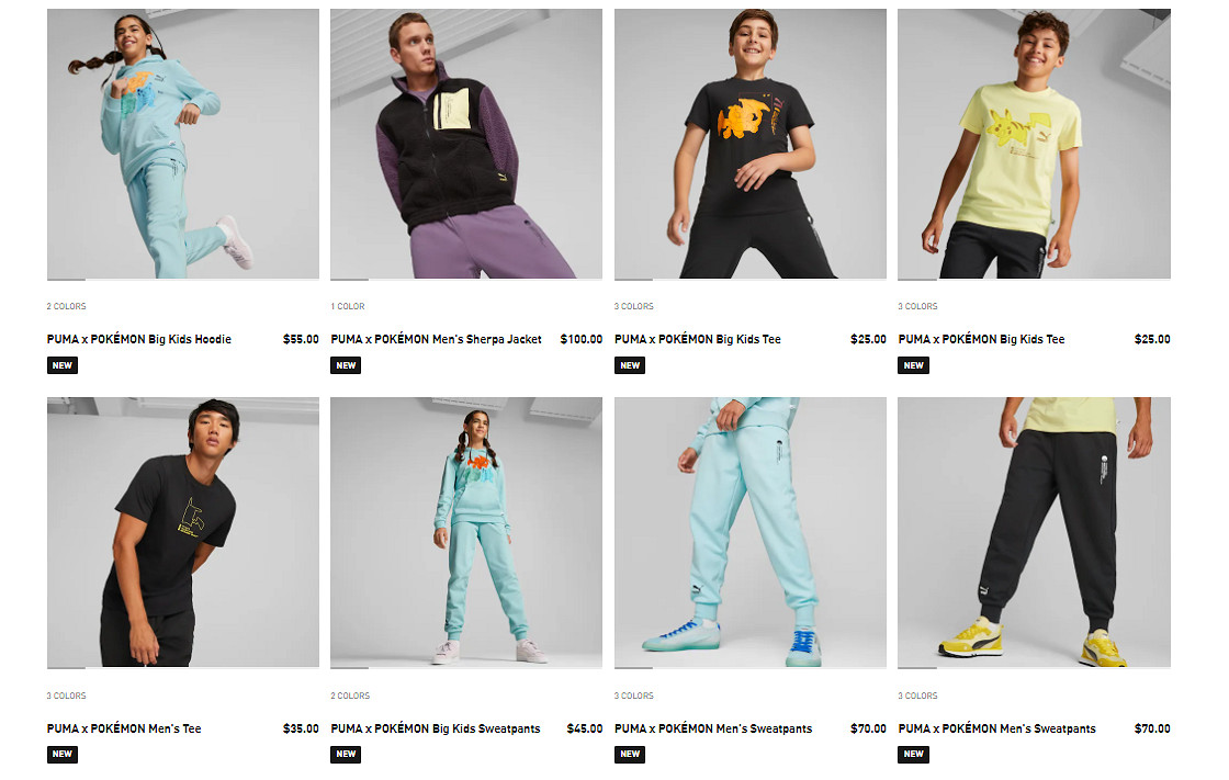 彪馬 x 寶可夢聯名服飾公開 現已正式開售