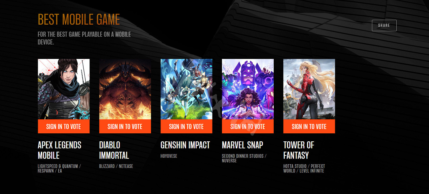 《原神》tga2022提名有哪些?tga提名2022一覽 《原神》tga2022提名有哪些?tga提名2022一覽