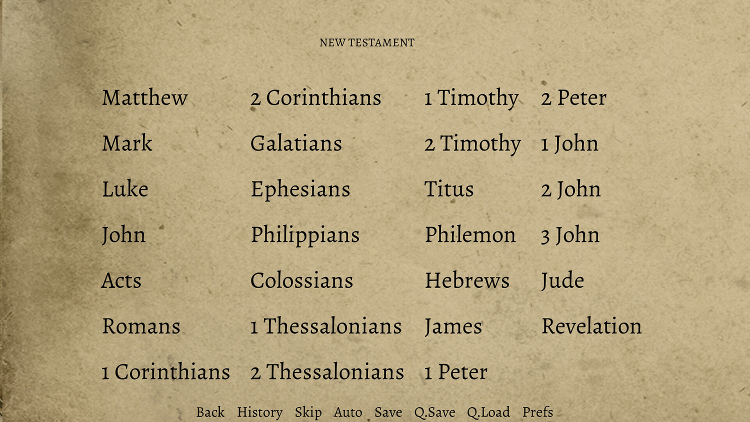 我直接好家夥!《聖經》被做成"視覺小說"在Steam發售 我直接好家夥!《聖經》被做成"視覺小說"在Steam發售