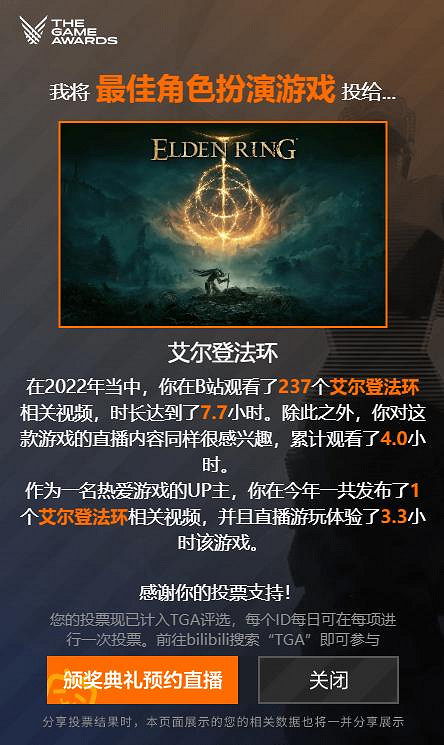 TGA2022 B站投票開啟！快來評選你心中的年度最佳