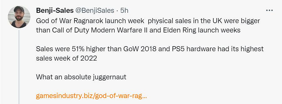 僅次於tlou2?《戰神5》首發銷量可能已突破350萬份! 僅次於tlou2?《戰神5》首發銷量可能已突破350萬份!