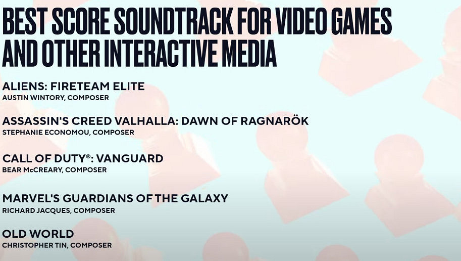 格萊美新增遊戲配樂獎：《漫威銀護》等5款遊戲獲提名