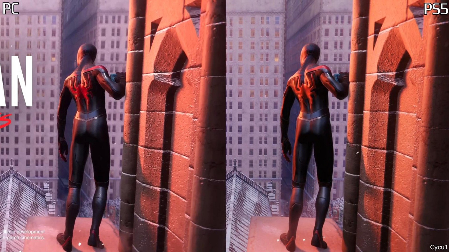 《蜘蛛人：邁爾斯》PC版與PS5早期畫面對比